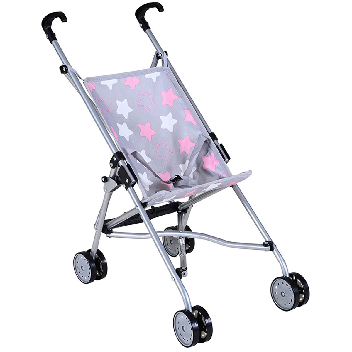 Bayer Chic - Poussette-canne pour poupées Roma Mini - chiné gris/rose Bayer Chic - Poussette-canne pour poupées Roma Mini - chiné gris/rose