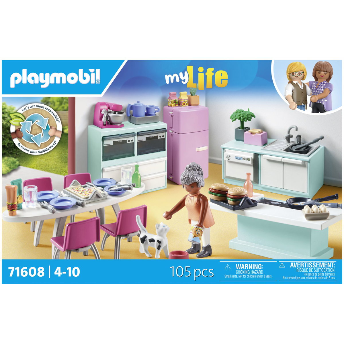Accessoire Playmobil : Grand Bocal Nourriture Catégorie 2 Réf 12 - Occasion Très Bon état