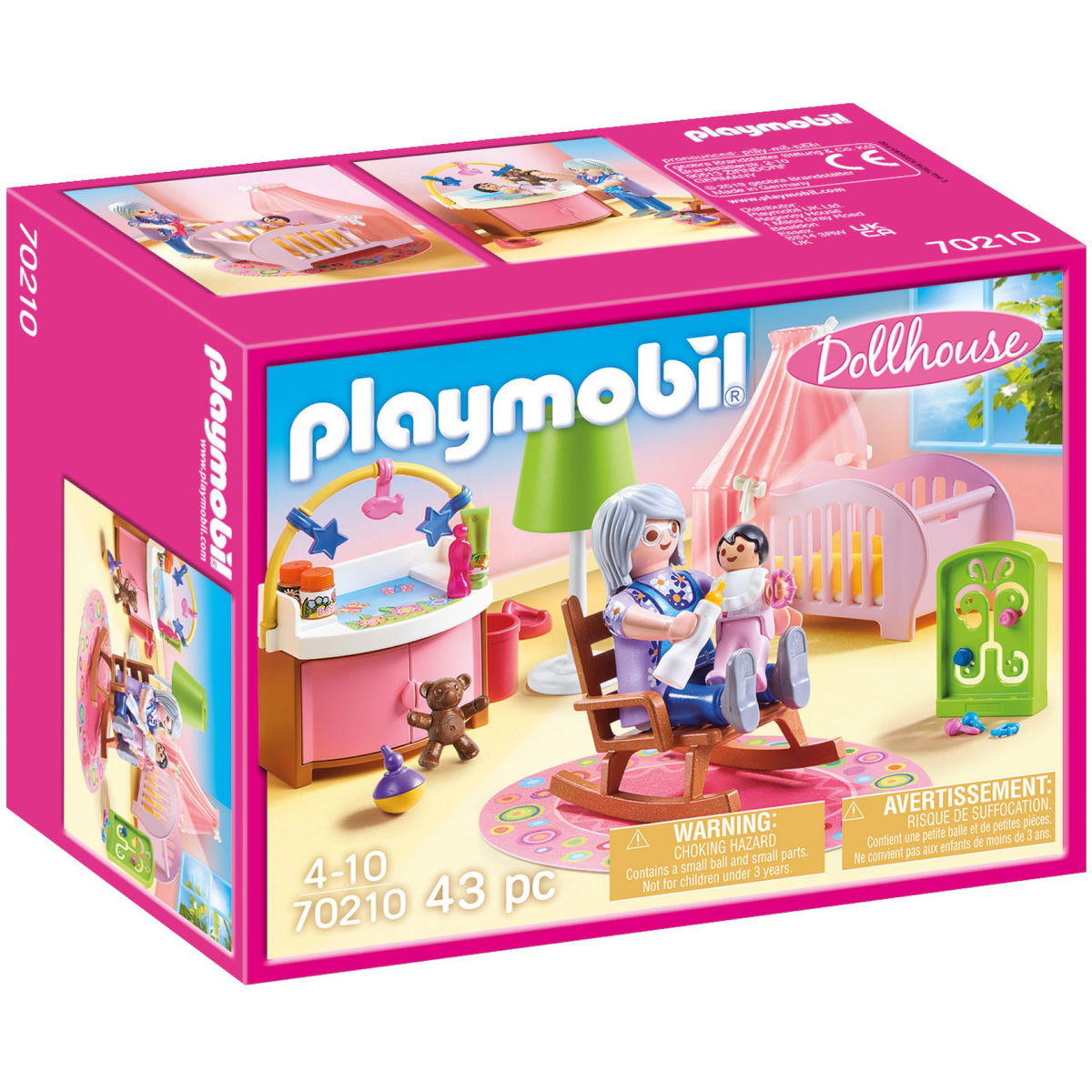 children's room playmobil room sets PLAYMOBIL Dollhouse 70210 Baby room Playfully spoiling the