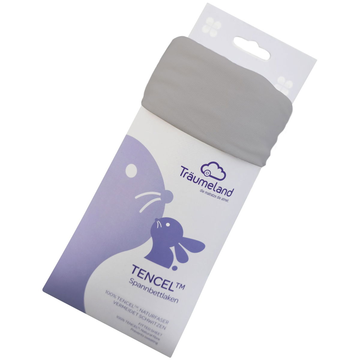 Tr&auml;umeland Fixleintuch Tencel dunkelgrau im 4mybaby.ch Online-Shop f&uuml;r Babyartikel