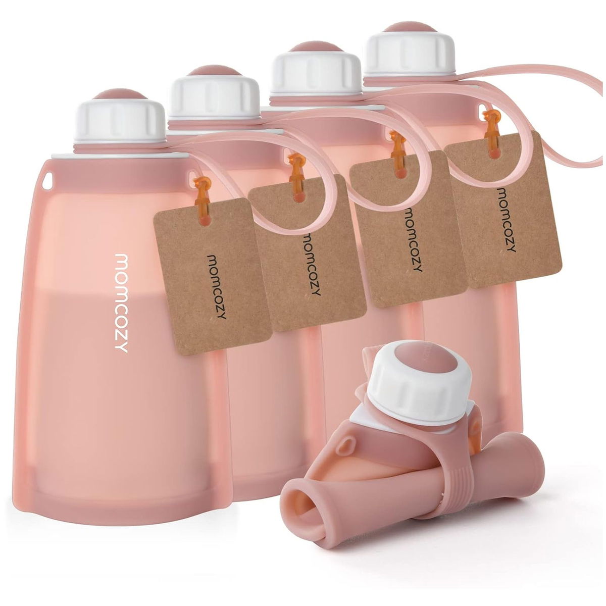 Product Image for Momcozy silicone milk storage bags bean paste Package size 5 piece