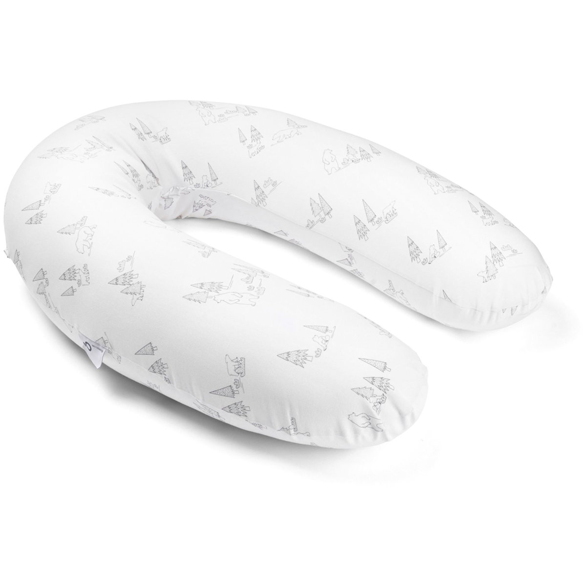 Product Image for doomoo Housse de coussin d'allaitement bear family grau