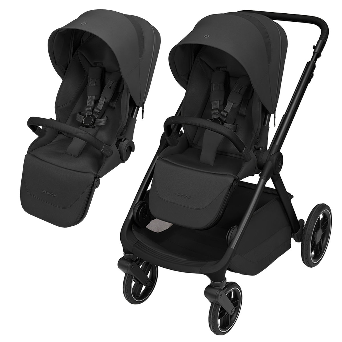 Product Image for Maxi Cosi Oxford Flex Duo onyx black pour 2 enfants avec 4 roues