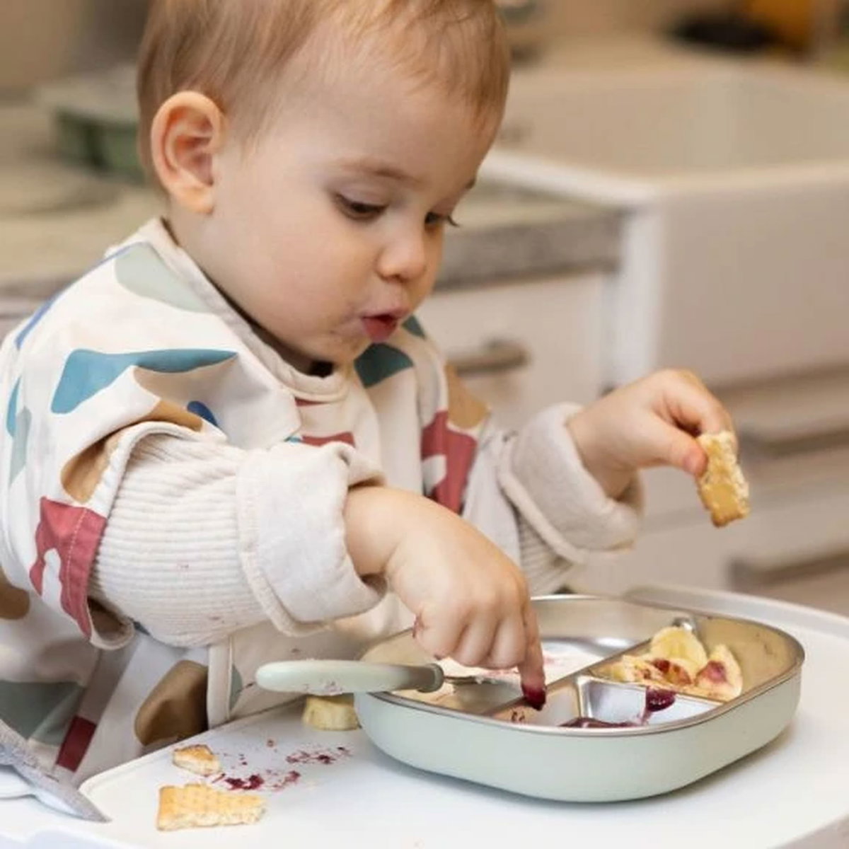 Unterteilter Edelstahlteller für Kleinkinder