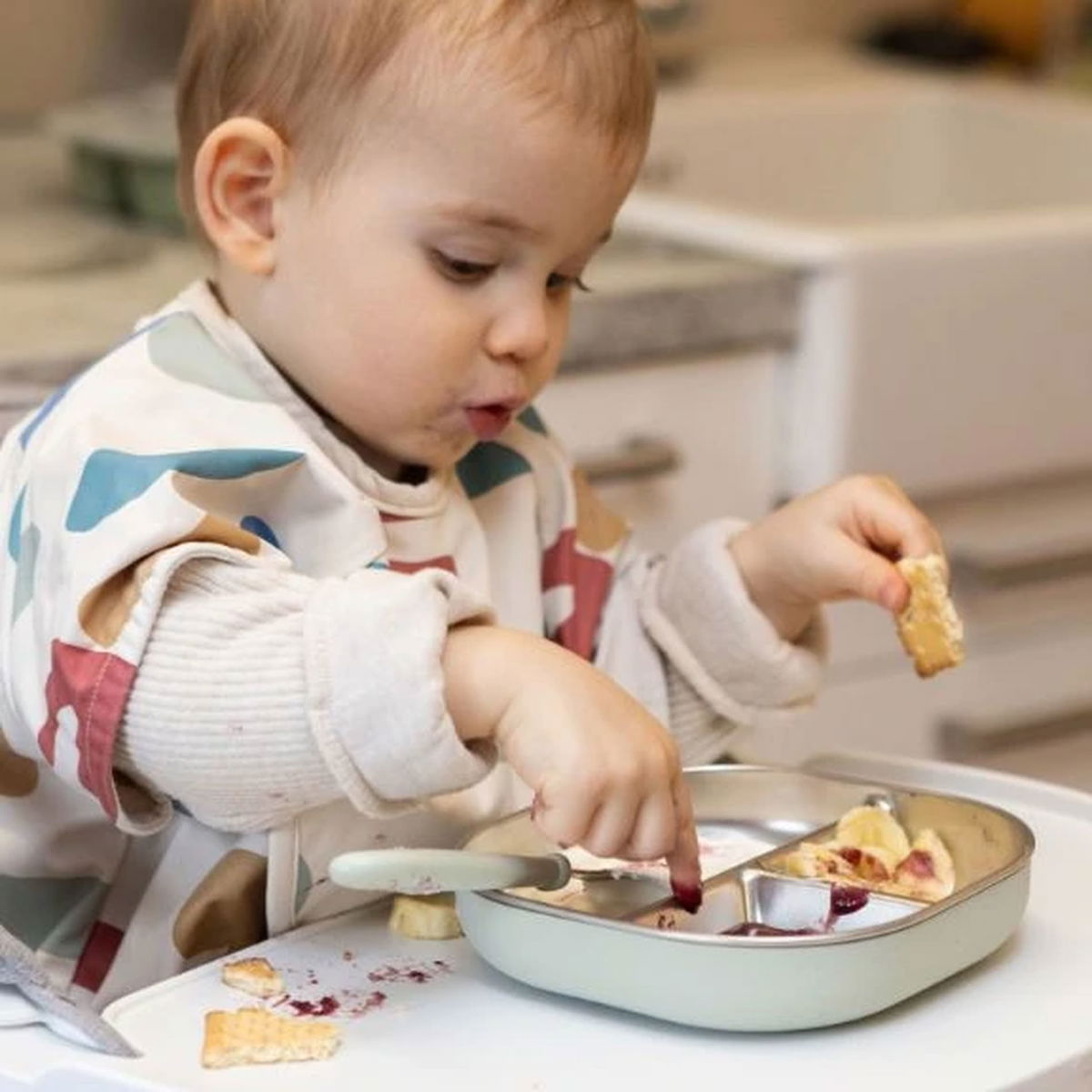 Unterteilter Edelstahlteller für Kleinkinder