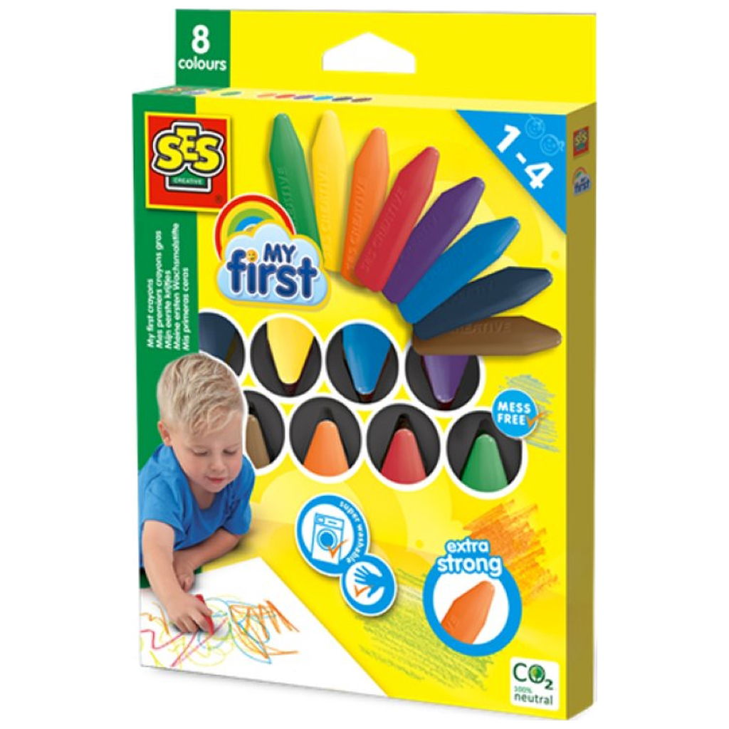 Crayola Mini Kids Fingerfarbe Set – 8 Tropffreie Farben, Abwaschbar Ab 24 Monaten