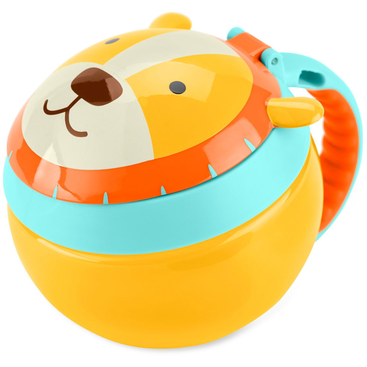 Skip Hop Contenitore Snack Per Bambini - Tazza Antigoccia Con Coperchio, Design Procione, 222ml