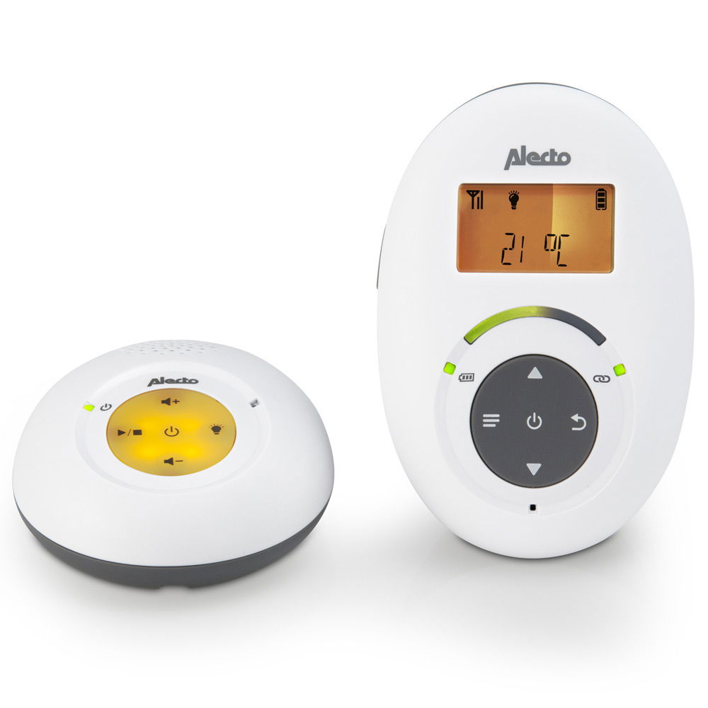 Alecto DBX-85GS - DECT-babyfoon met volledige ECO-modus, wit/grijs