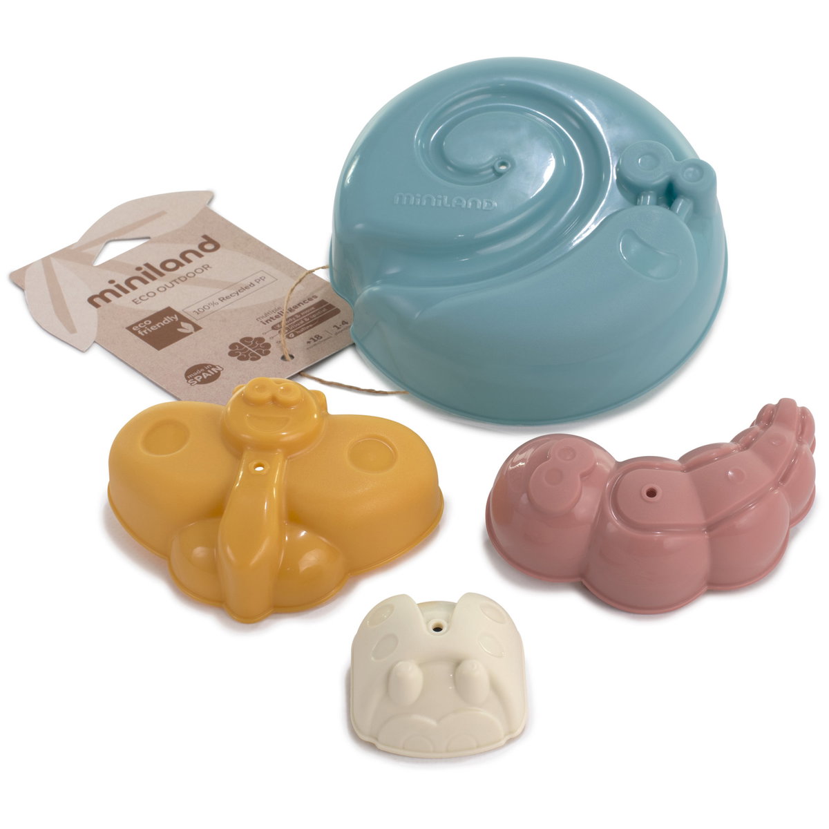 Product Image for miniland Eco Set of 4 Sand Molds warm