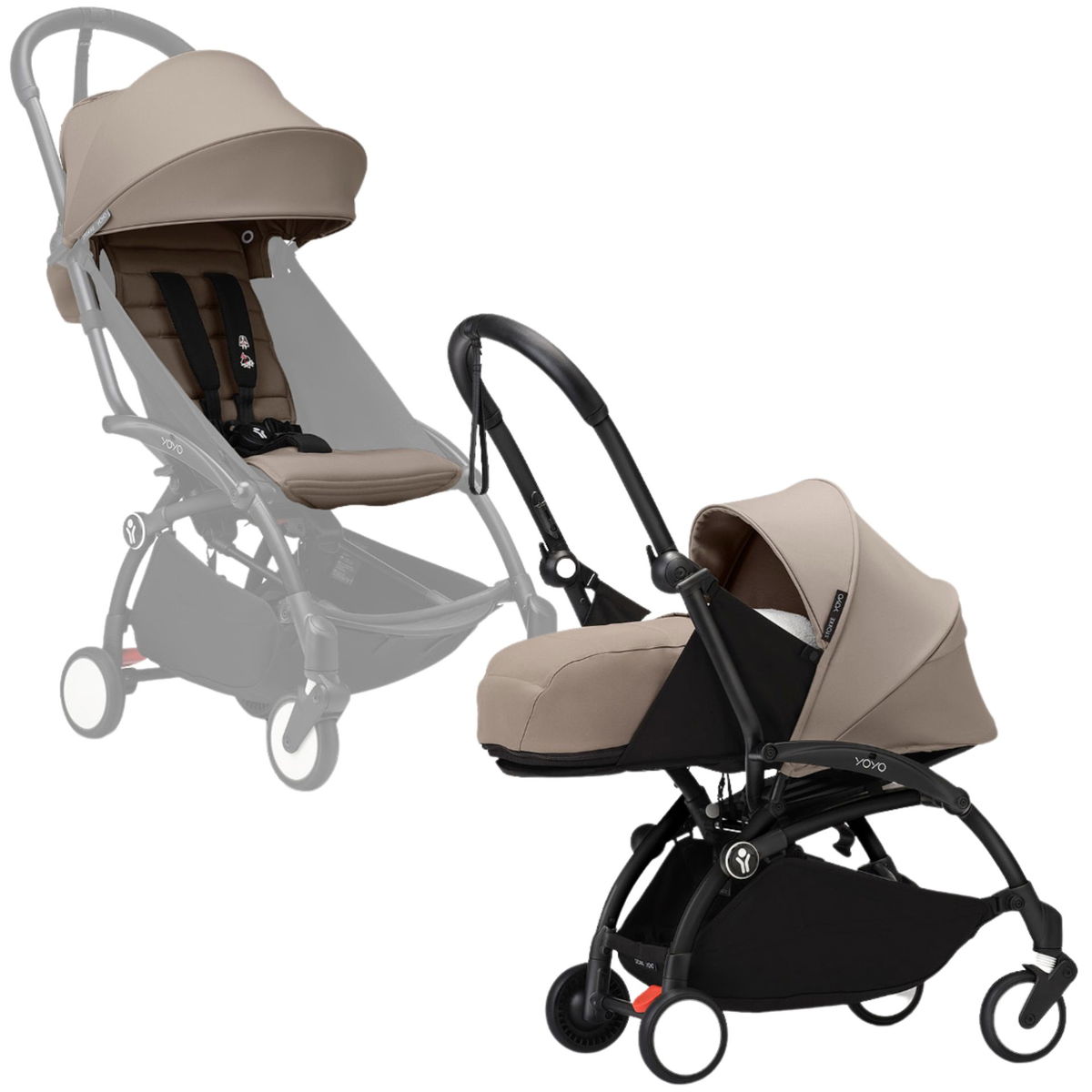 STOKKE YOYO³ 0+ black with 6+ textile set 4mybaby