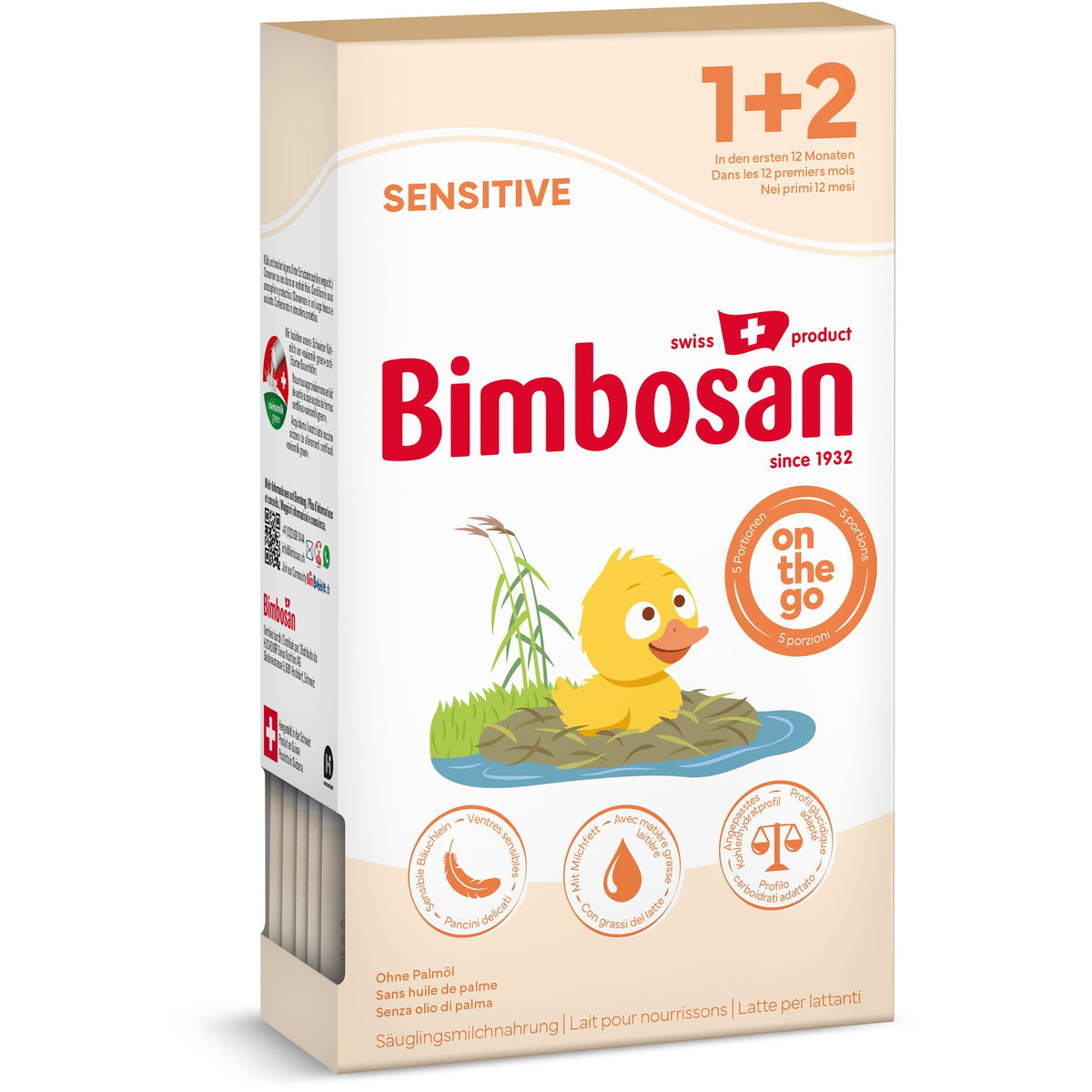 Product Image for Bimbosan Sensitive 1+2 Säuglingsmilch Packungsgrösse Reiseportionen