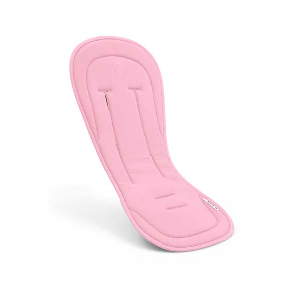 Rosa gepolsterte Sitzauflage f&uuml;r Kinderwagen, freigestellt