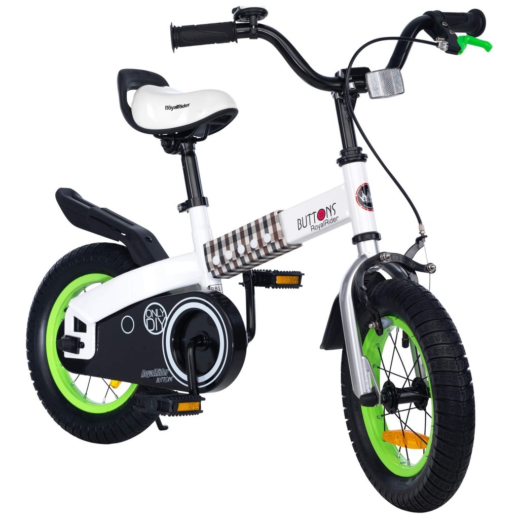 RoyalBaby bambini bicicletta pulsanti 12 pollici verde