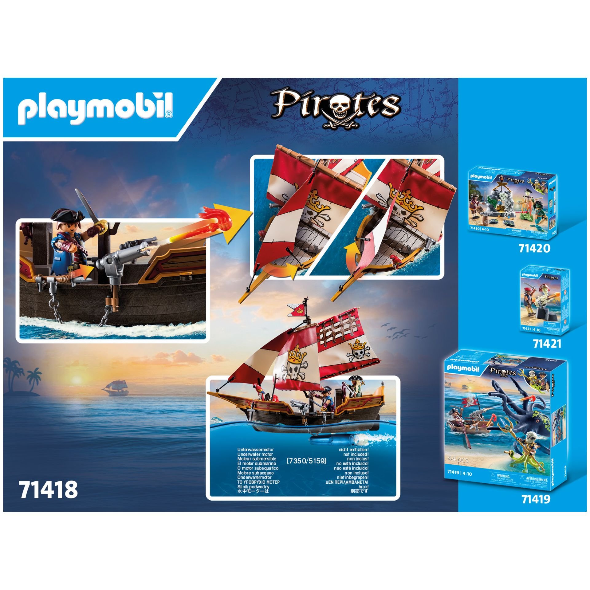 PLAYMOBIL Pirates 71418 Pirate ship for exciting adventures 