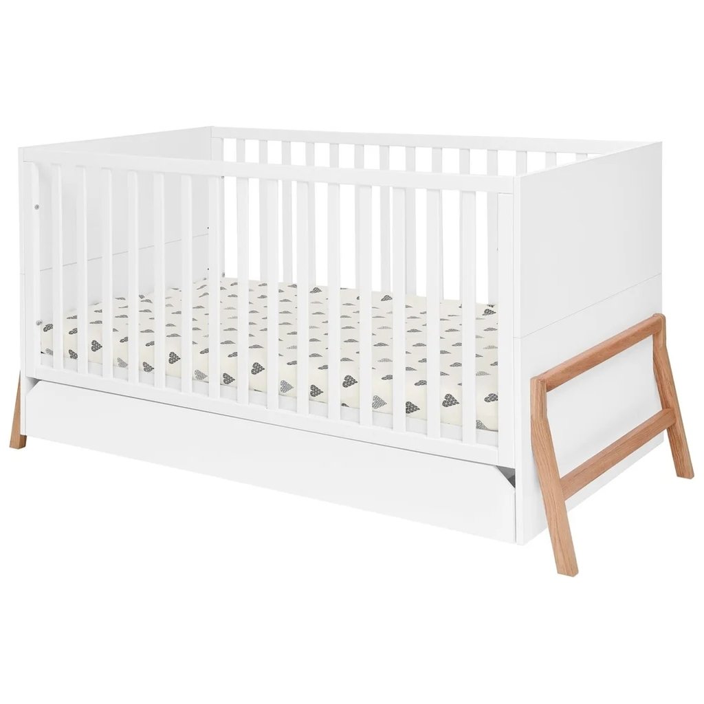 bisal Lotta cot with drawer white