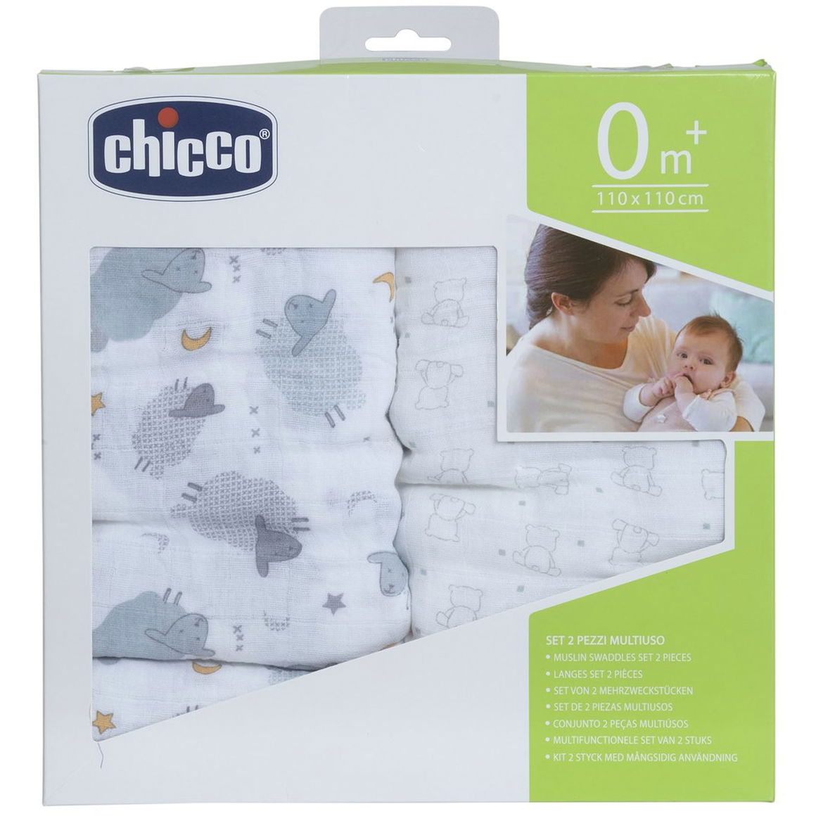 Dudu N Girlie 12 Mussoline Per Bambini In 100% Cotone - 70x70 Cm - Morbide, Assorbenti E Multiuso: Per Fasciare, Copertina, E Allattamento