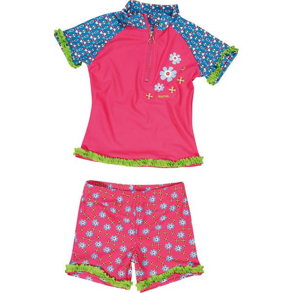 Set de bain Playshoes protection UV fleurs