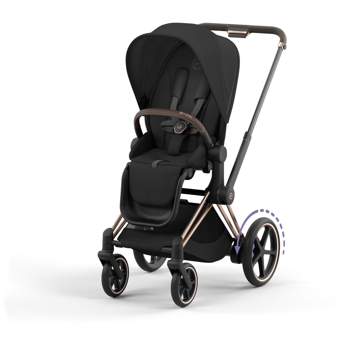 CYBEX ePriam Rosegold pram luxury on wheels