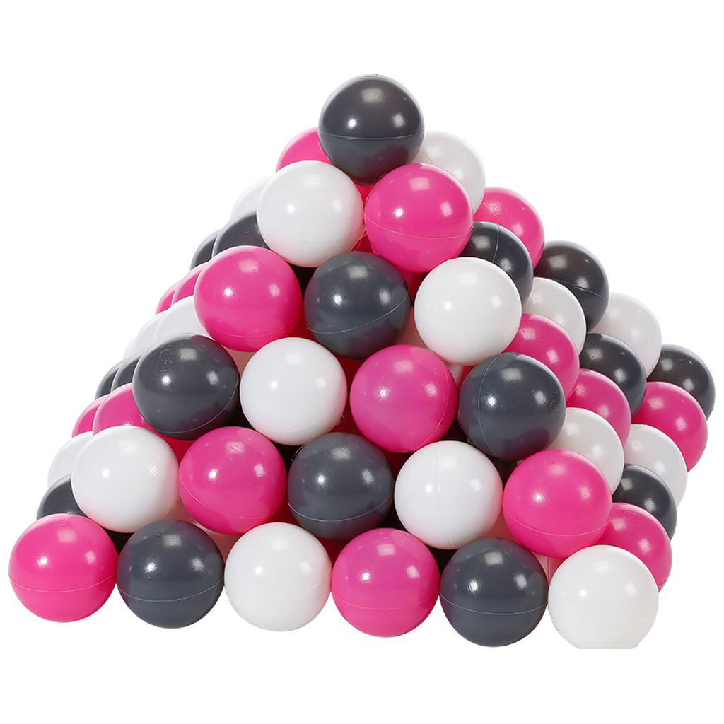 KiddyMoon 300 ∅ 7cm kinderballen speelballen voor ballenbad baby plastic ballen made in eu, parel/grijs/roze KiddyMoon 300 ∅ 7cm kinderballen speelballen voor ballenbad baby plastic ballen made in eu, parel/grijs/roze