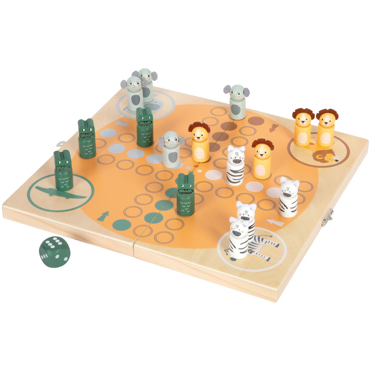 small foot Ludo Safari in legno, gioco da viaggio per 4 | WhichOne