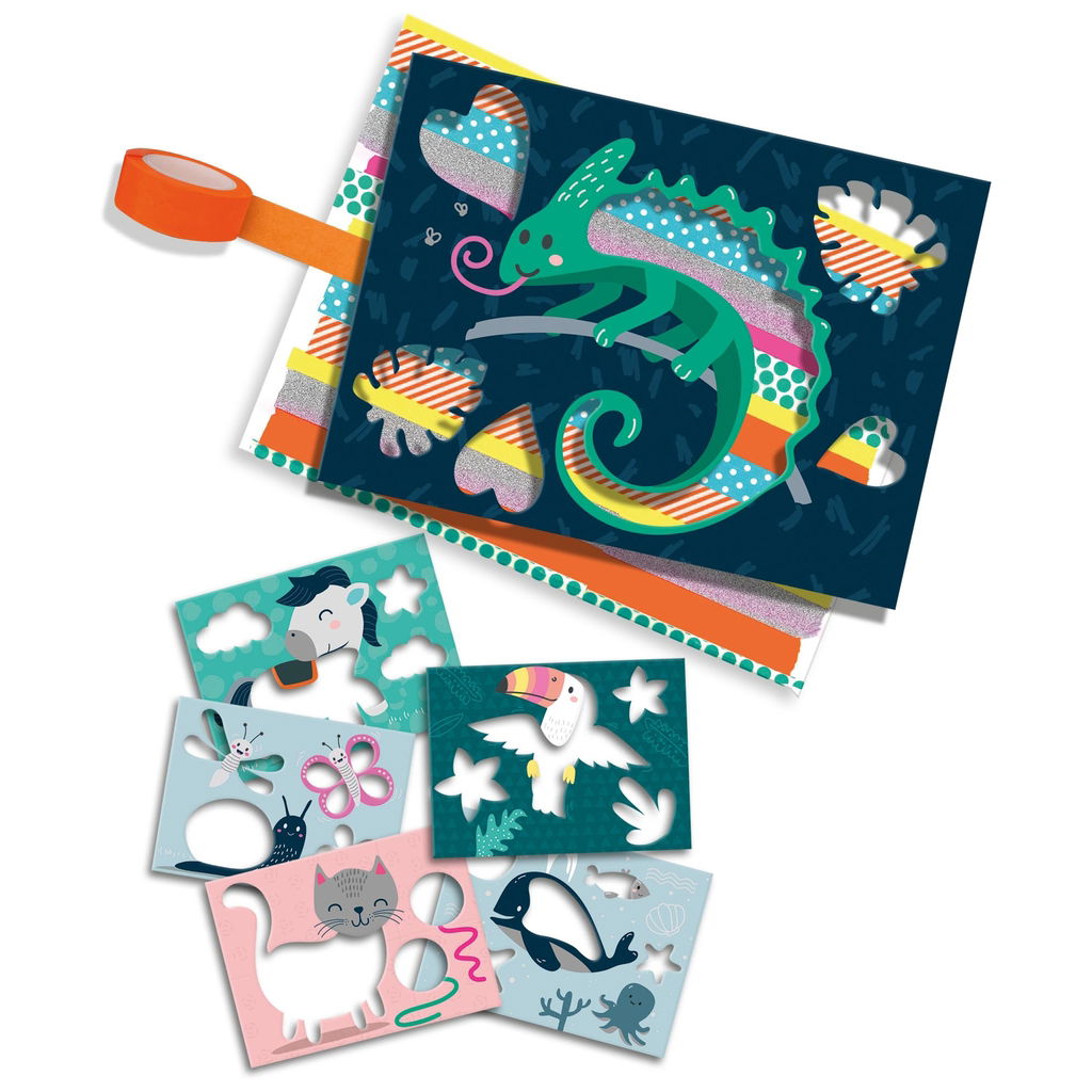 Nastro adesivo colorato SES - Kit creativo per bambini
