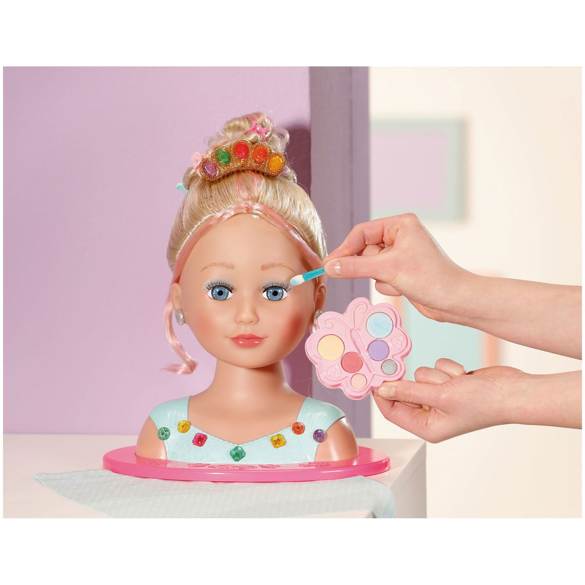 ColorBaby Busto Bambola Principessa Maria – Pettina E Trucca Con Accessori, +3 Anni