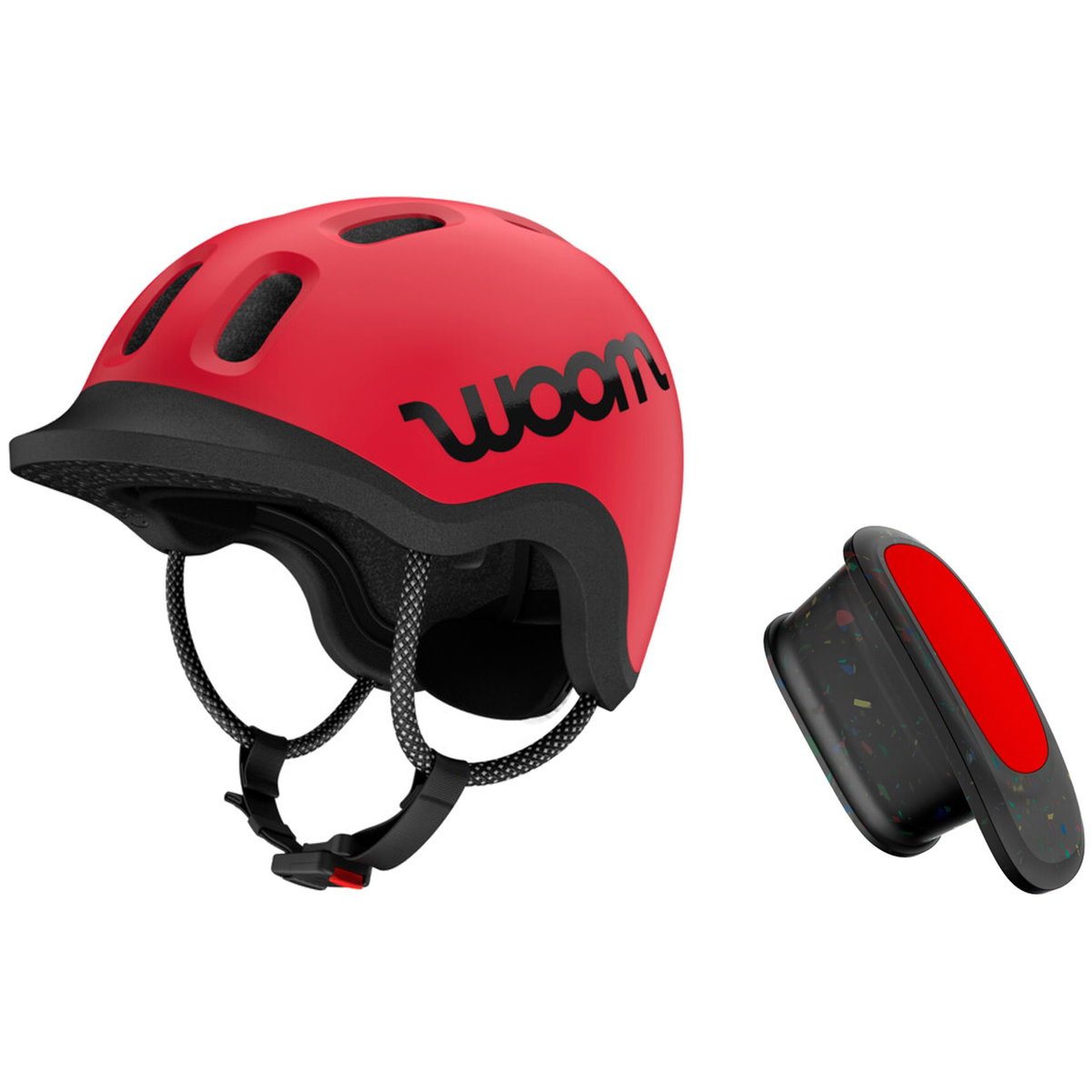 Product Image for woom Casque pour enfants READY avec éclairage intégré woom red