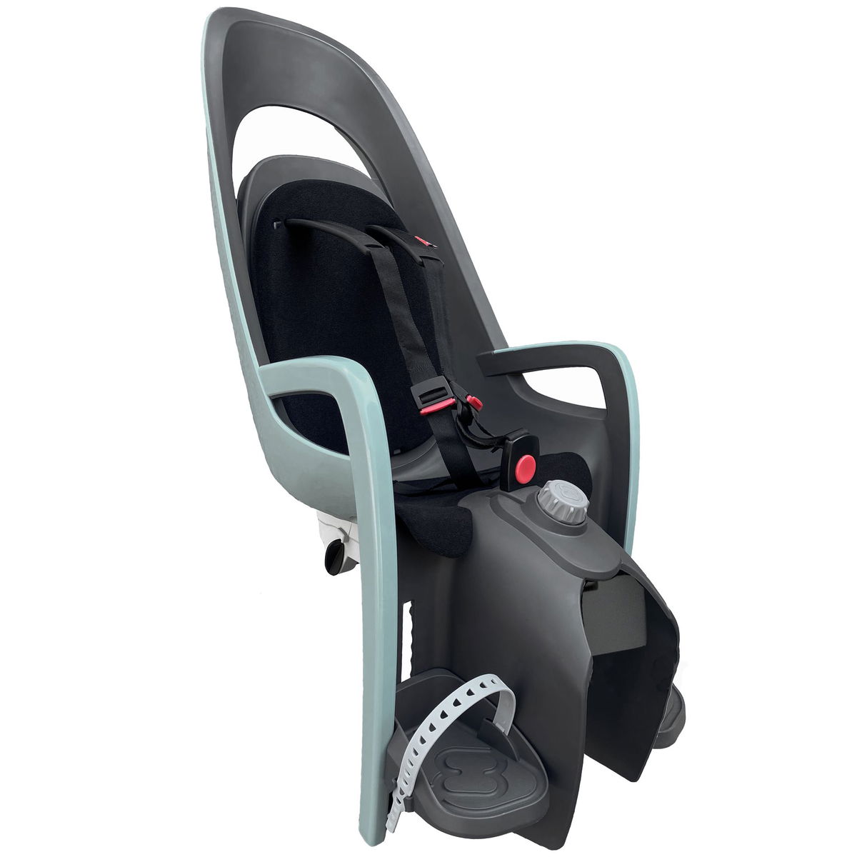 Hamax Caress: Child bike seat with luggage rack mount