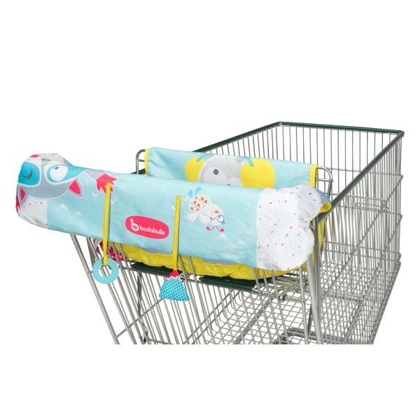 badabulle seat cover for shopping trolley mountain animals