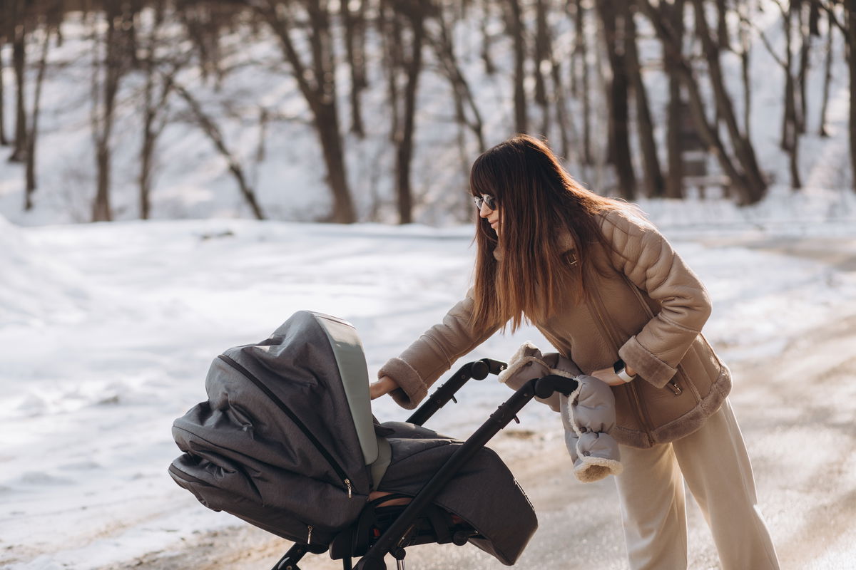 Uppababy cruz shop in snow