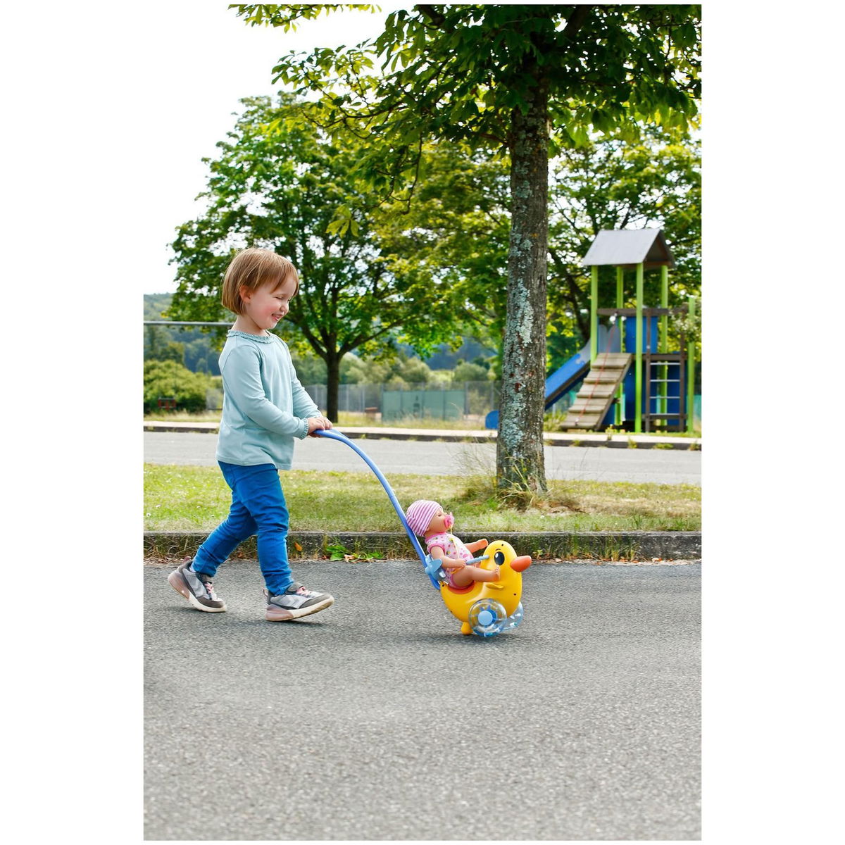 BABY born Schiebe-Berta - avec Guidon et Roues fonctionnelles - pour poupées de 36 cm et 43 cm - Accessoires de Haute qualité pour poupées - Convient aux Enfants à partir de BABY born Schiebe-Berta - avec Guidon et Roues fonctionnelles - pour poupées de 36 cm et 43 cm - Accessoires de Haute qualité pour poupées - Convient aux Enfants à partir de