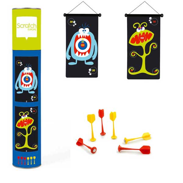 Freccette Magnetiche Mostro 70x36 Cm – Gioco A Doppia Faccia Per Bambini E Famiglie, Sicuro E Divertente, Con 6 Freccette E Tubo Portatile