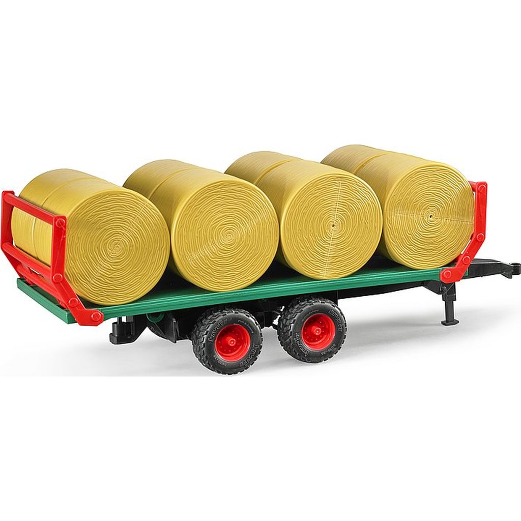 bruder bale transport trailer with 8 round bales