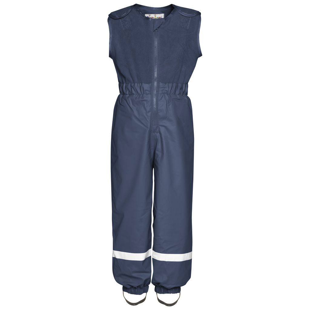 Playshoes Pantaloni antipioggia con pettorina in pile moda per