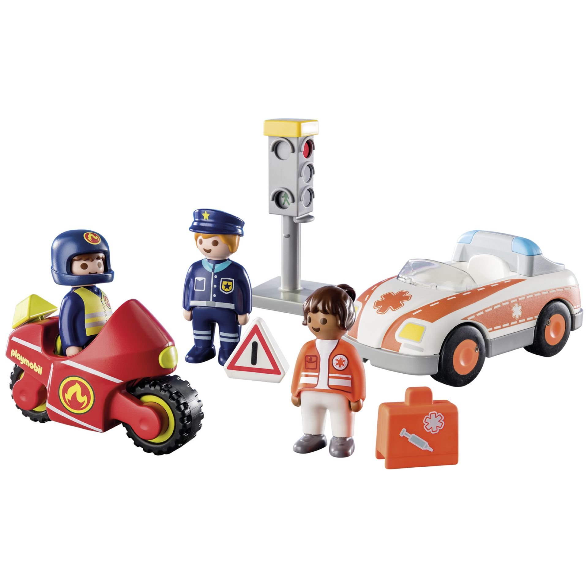 PLAYMOBIL 1.2.3 71156 Helden des Alltags - spannendes Spielzeug für
