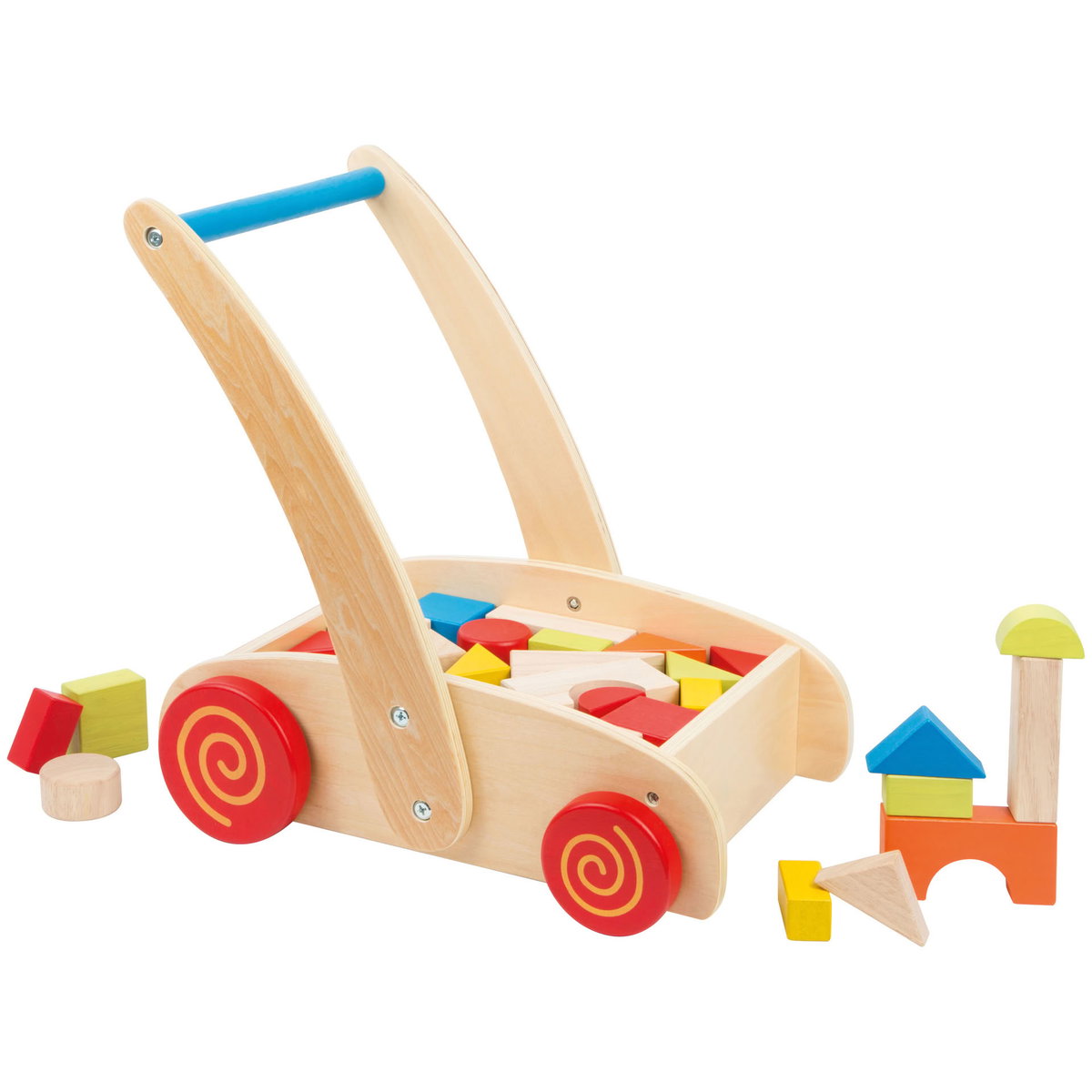 Product Image for small foot Walker Wagon with Building Blocks