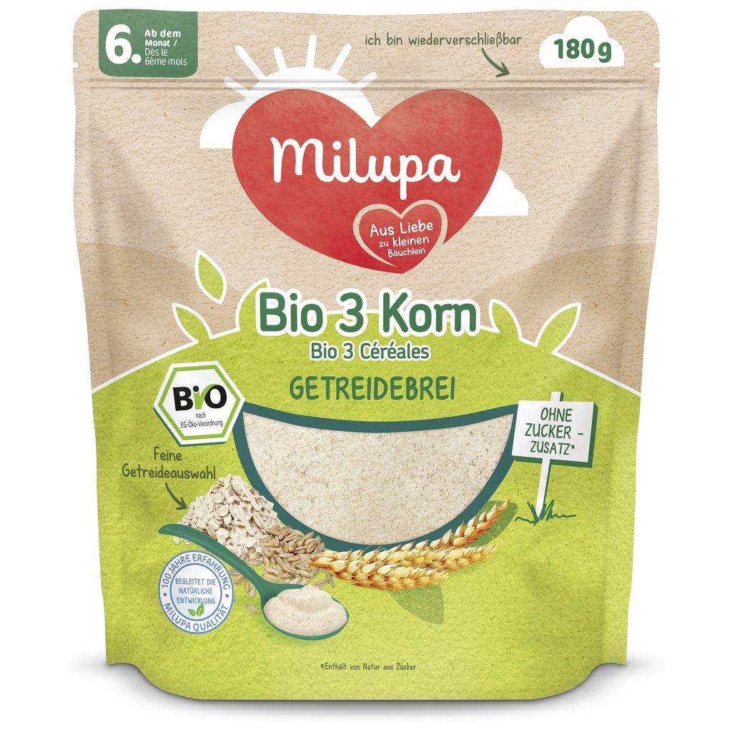 Milupa Organic Cereal Porridge Grains 6M