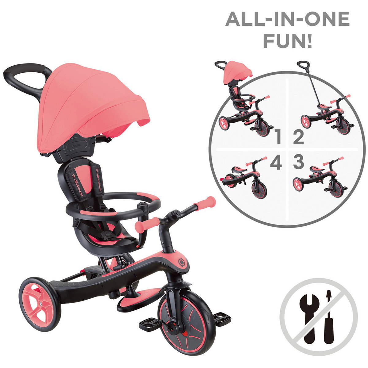 Globber Trike Explorer 4 in 1 - kids vehicle, buy online
