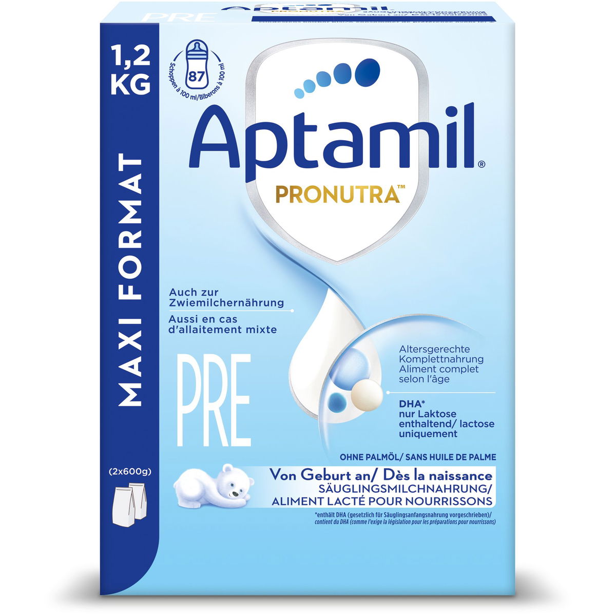 Product Image for Aptamil Pronutra Pre Infant Milk Package size 2x600g