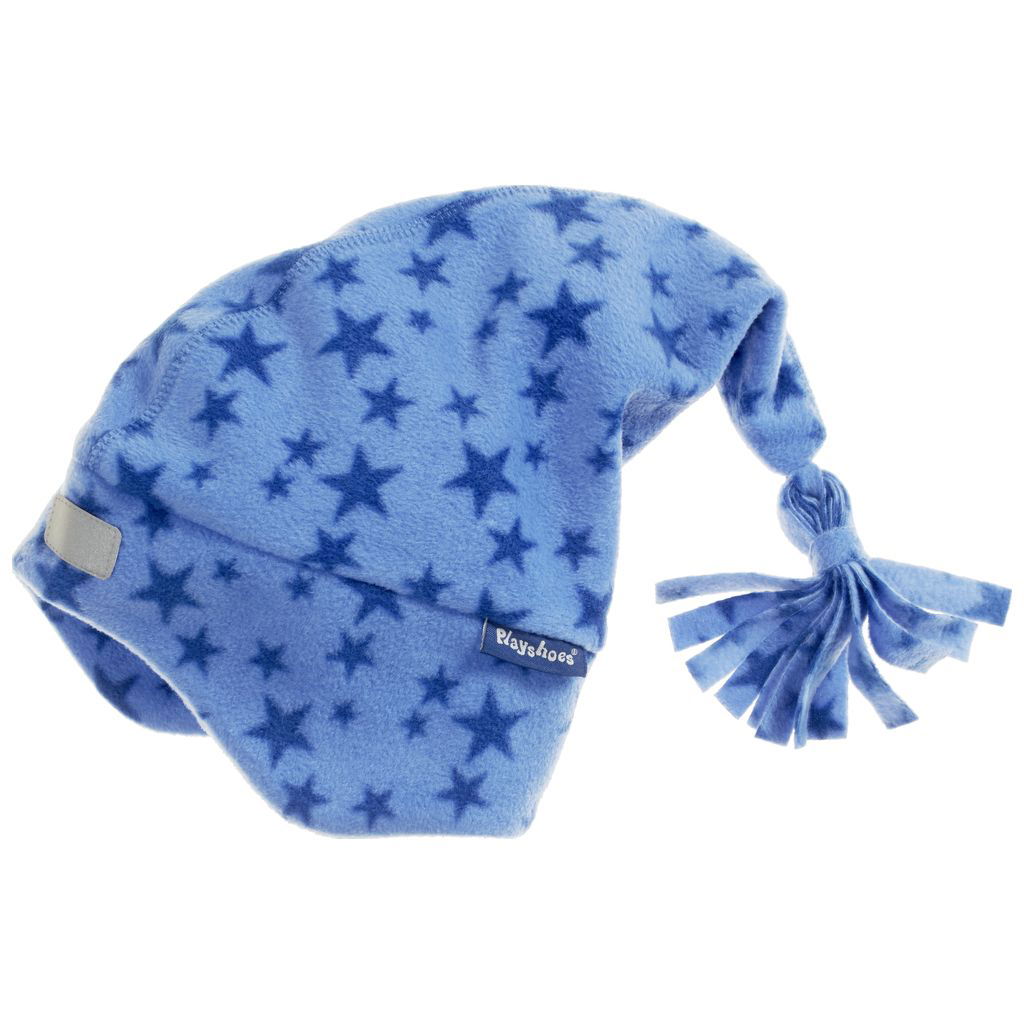 Playshoes Bonnet à pointe en polaire étoiles