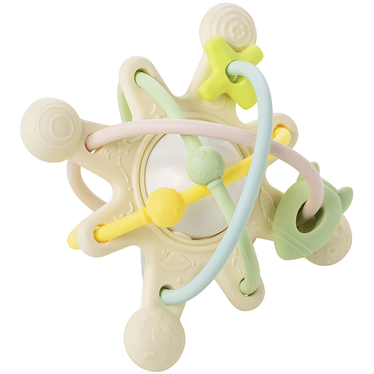 Product Image for Nattou Anello da mordere con sonaglio Galaxy pastello