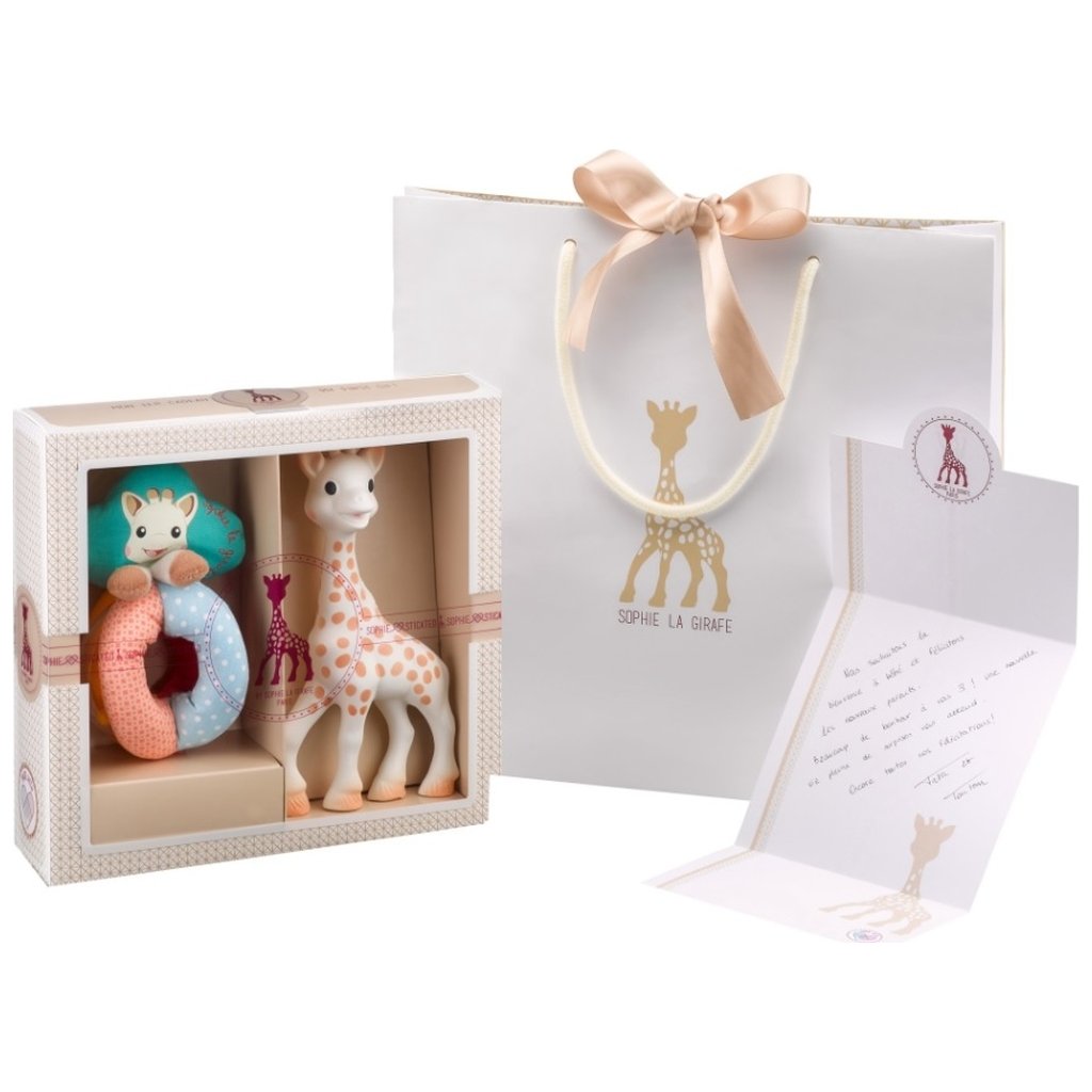 Sophie la girafe gift box with fabric rattle