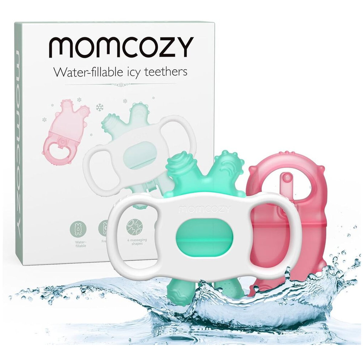 Product Image for Momcozy massaggiagengive bebé rosa/verde