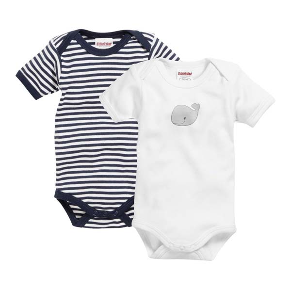 Product Image for Playshoes 2 Pack Bodysuit Whale navy Size 62/68
