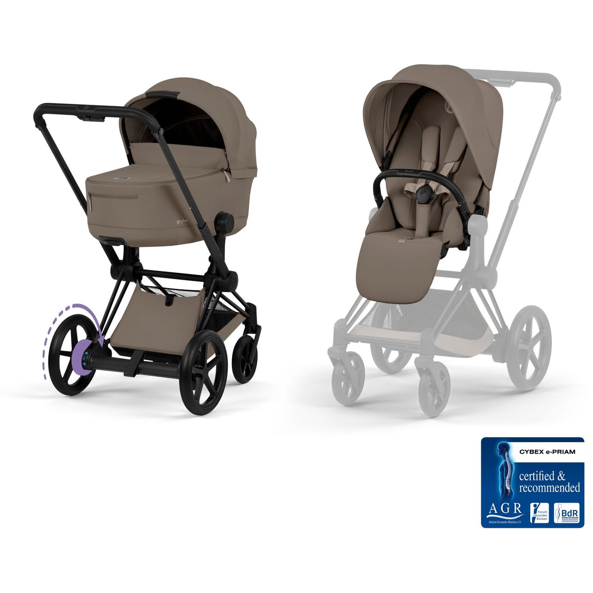 CYBEX e-Priam Matt Black Comfort | Electric Premium Stroller | 4mybaby