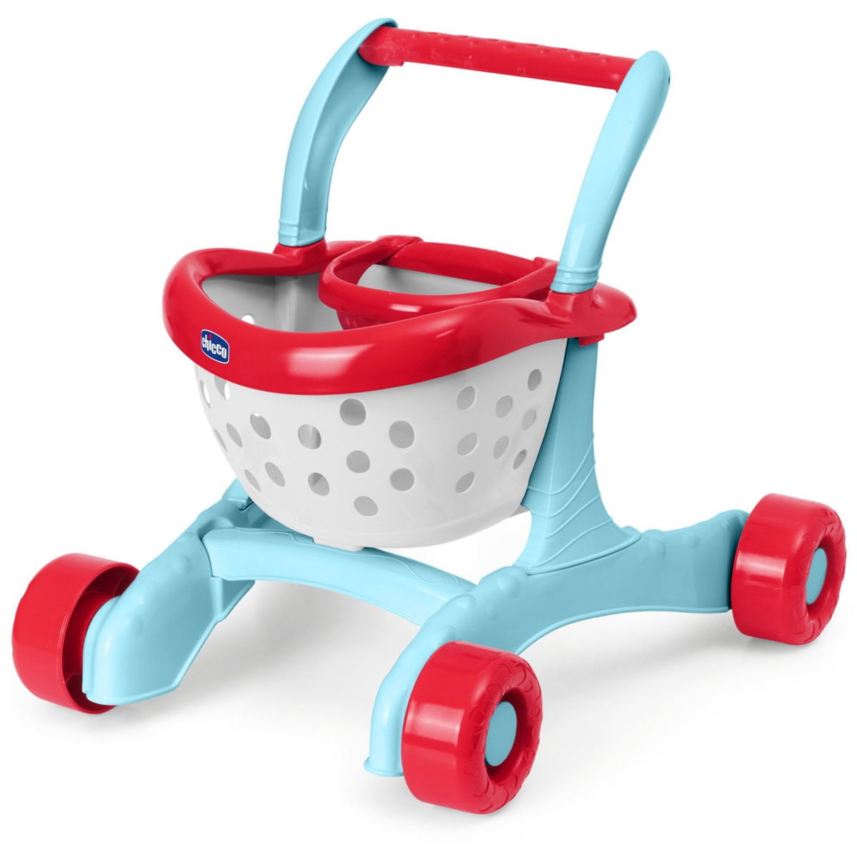 Lauflernwagen für Kinder mit Korb, grossen Rädern und Griff