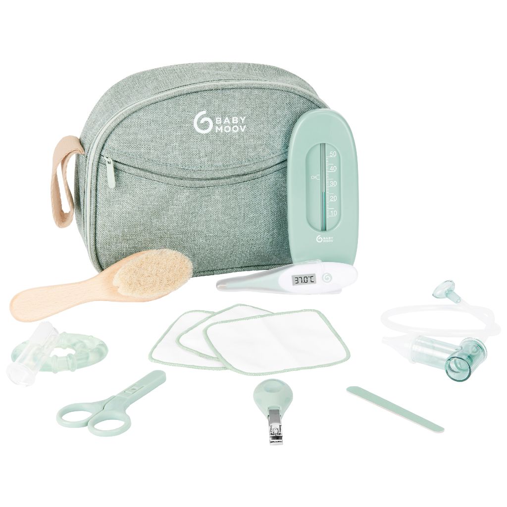 Baby Pflege-Set mit Tasche, Thermometer und Pflegezubehör