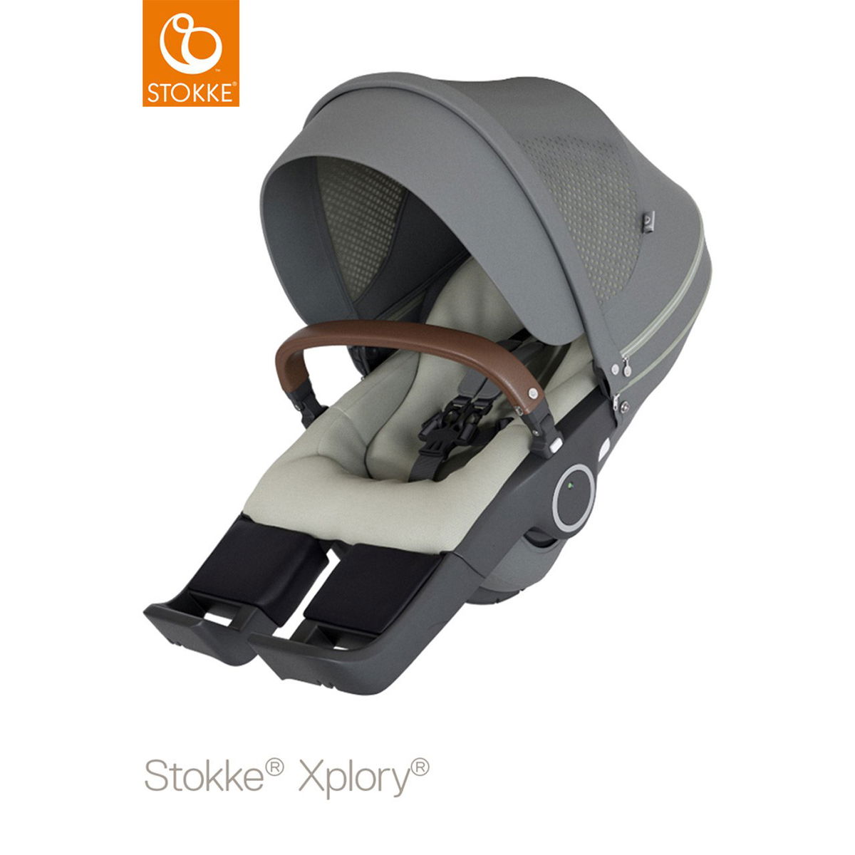 Stokke store XPlory V6 Kinderwagen, Tragewanne und Sportwagenaufsatz