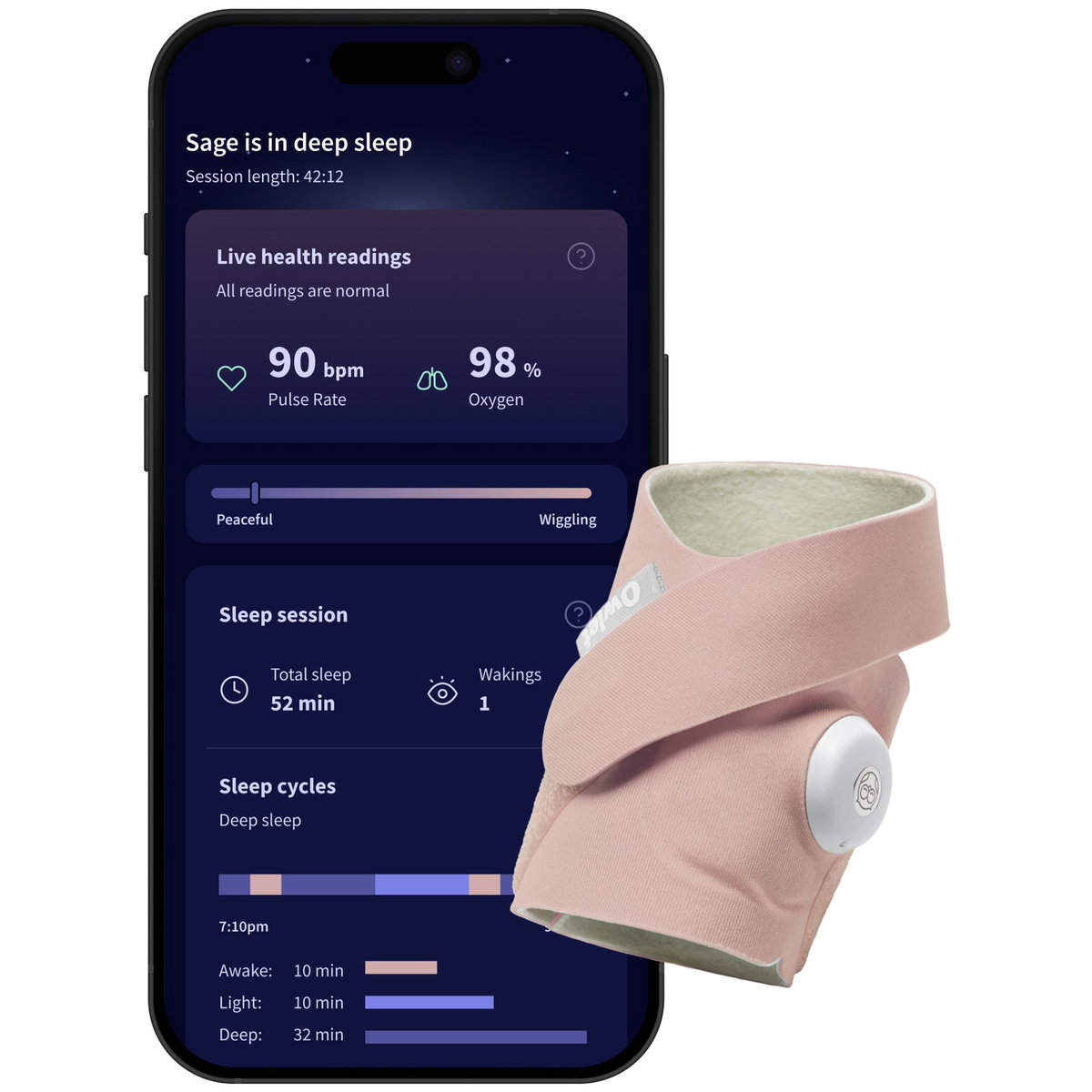 Owlet Dream Sock Baby Monitor - Buy Now at 4mybaby