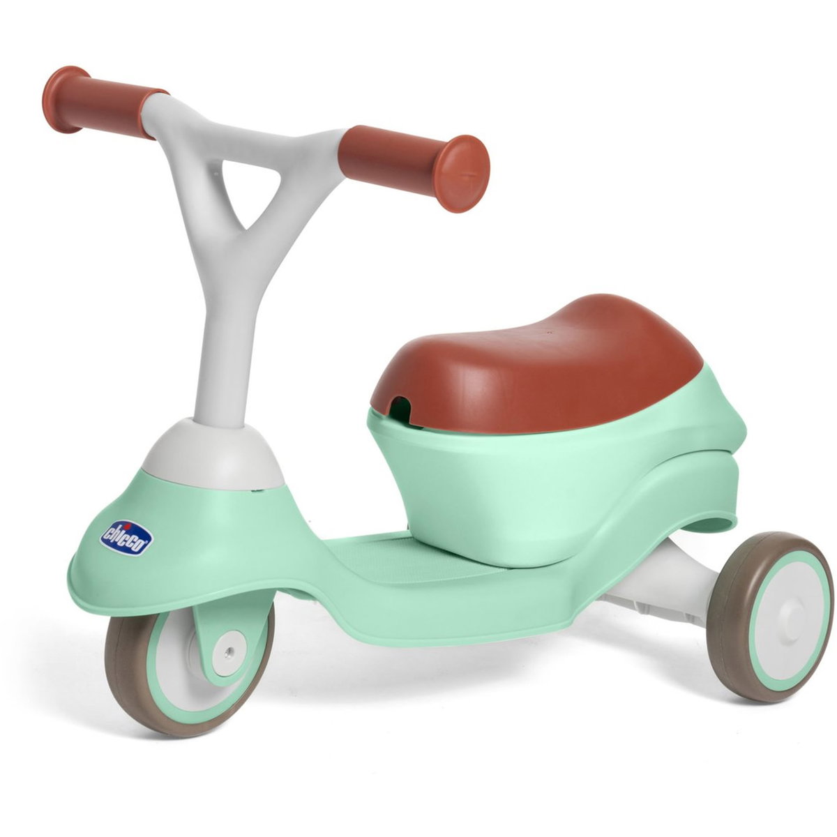 Dreirädriges Kinderfahrzeug in Mint und Braun